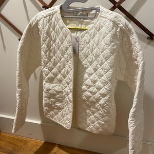 HONEYCOMB QUILTED JACKET, Salt, Medium
